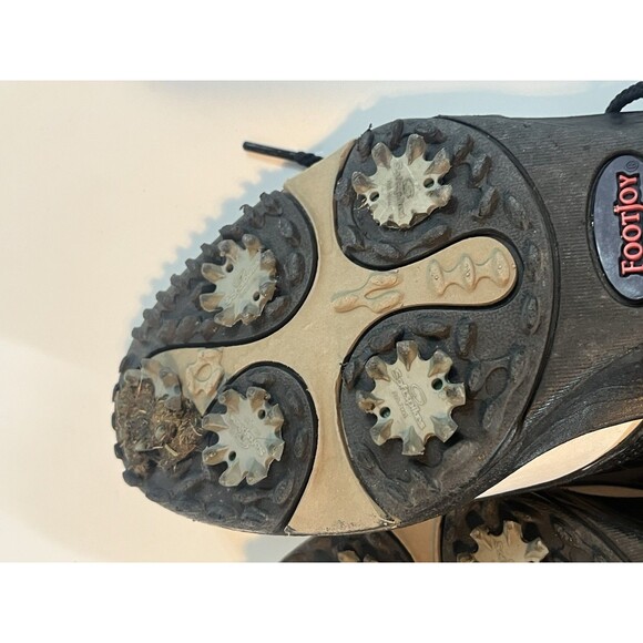 Footjoy 98589 Golf Cleats Shoes Size 6  White Black Saddle - Picture 9 of 11